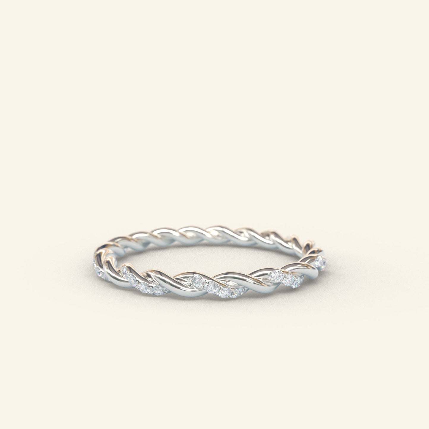 Twisted Eternity Diamond Ring