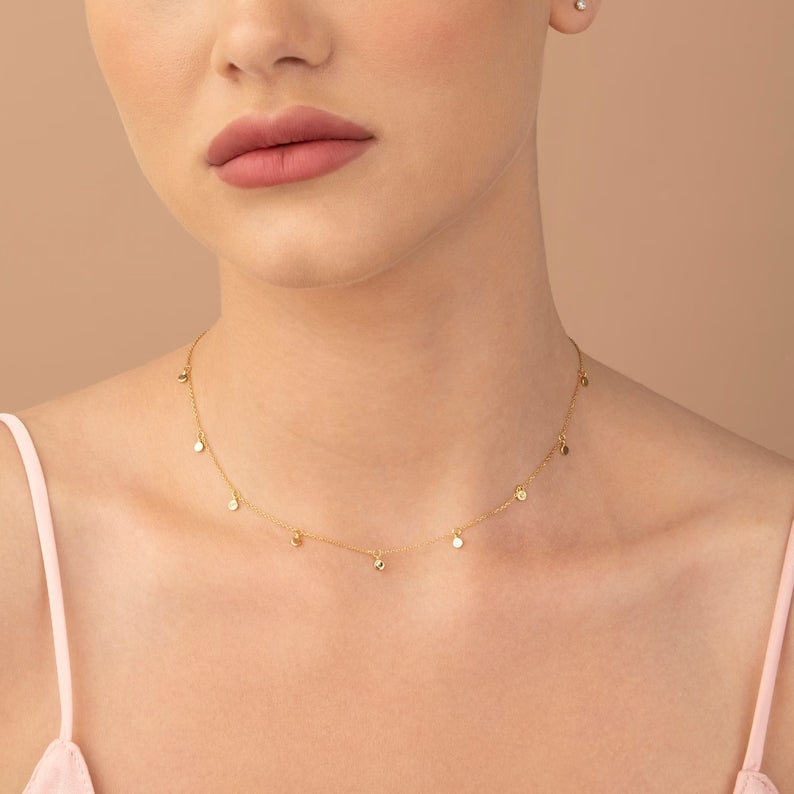 Buy Gold Rope Chain Choker and Gold Dot Necklace Set of 2 Gold Necklaces,  438 Online in India - Etsy