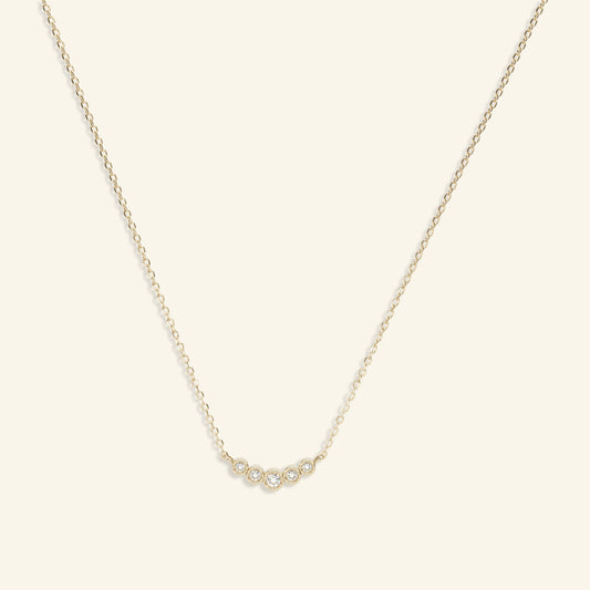 Dainty Diamond Bezel Bar Necklace