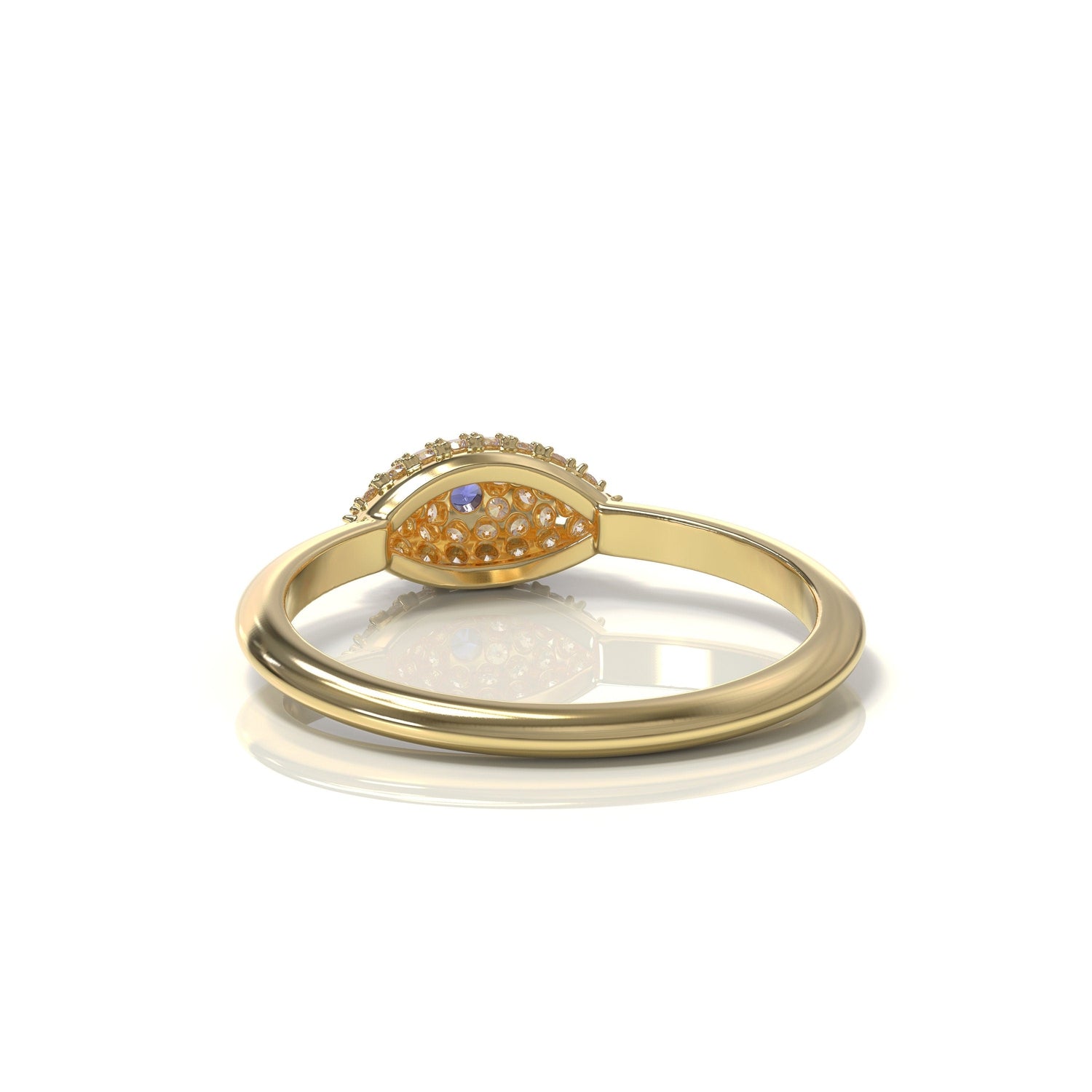 Gold Evil Eye Ring / Diamond Gold Evil Eye Ring / Minimalist Ring / Evil Eye Jewelry / 14k Gold Evil Eye Ring / Cyber Monday Sale