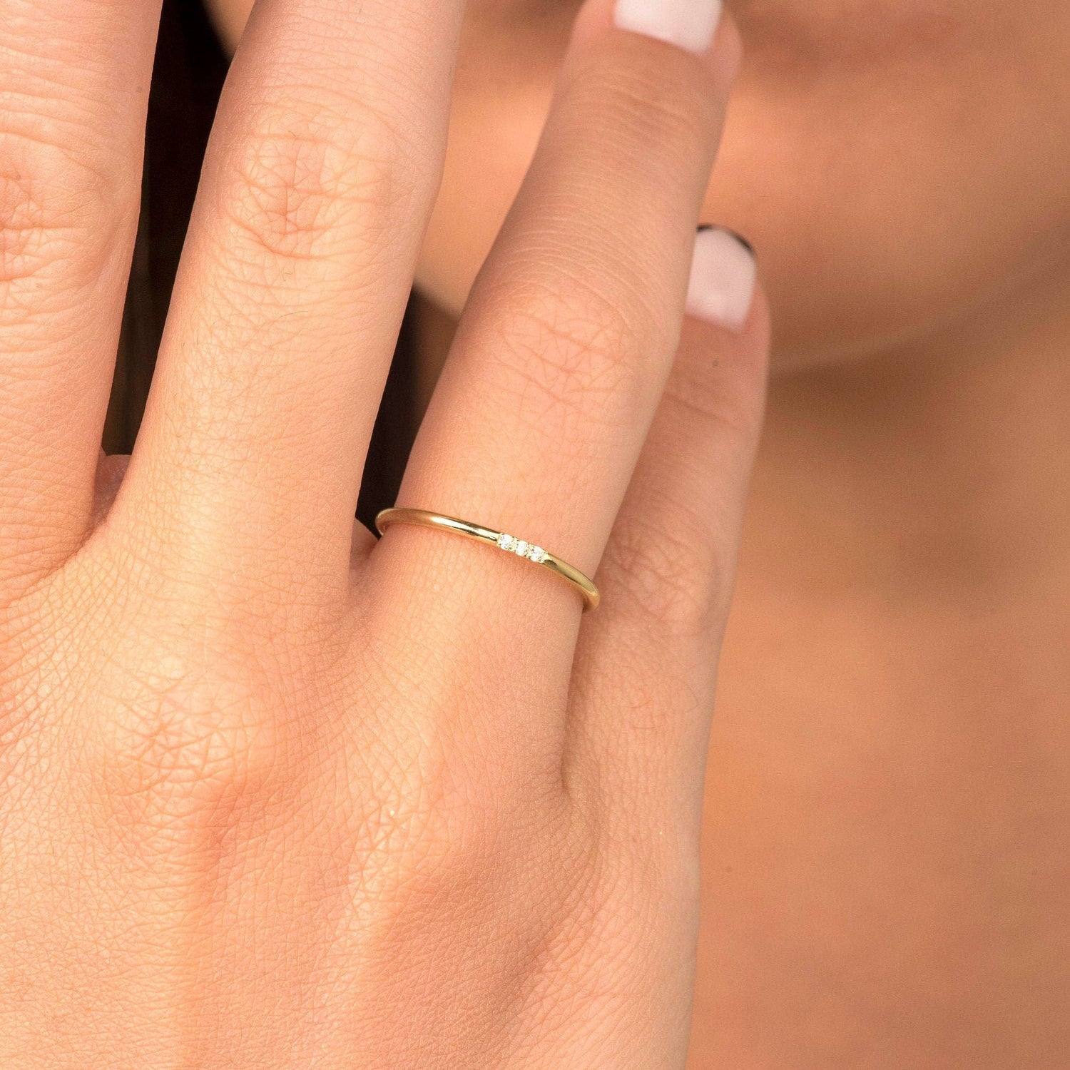 14k Solid Gold Purity Chain Ring – by charlotte