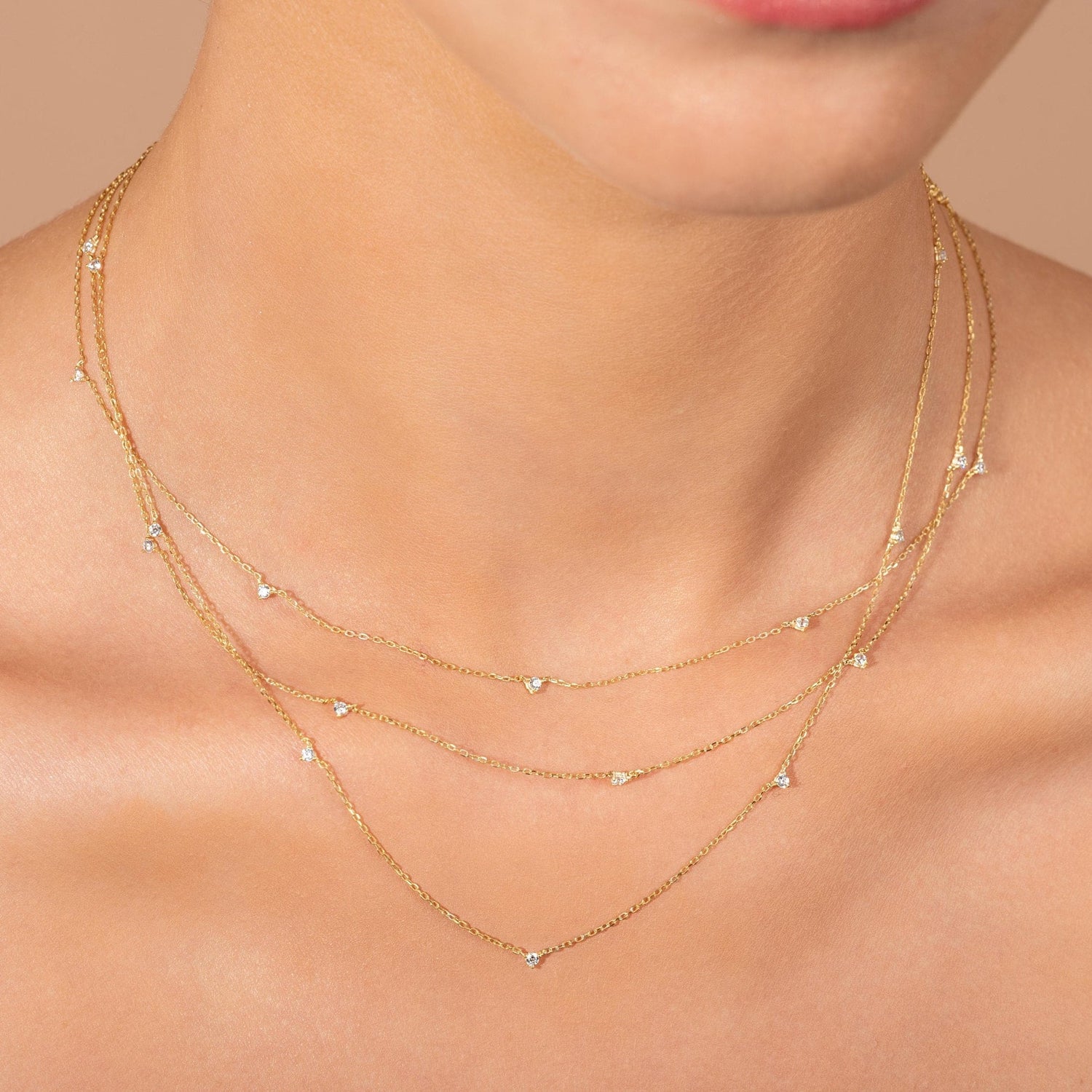 Diamond Necklace / 14k Gold Diamond Necklace / Diamond Solitaire Necklace / Dainty Diamond Necklace /  Christmas Sale / Holiday Sale