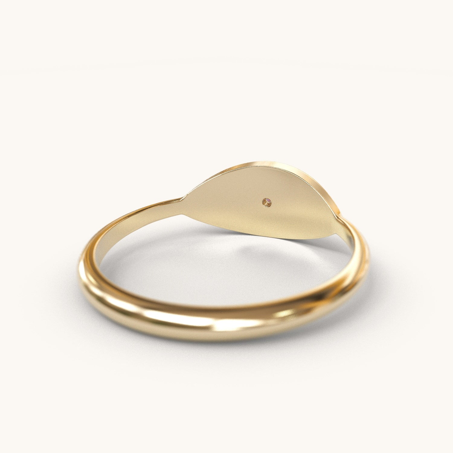 14k Solid Gold Evil Eye Ring / 14k Solid Gold with Ceramic Enamel / Dainty Evil Eye Protection Ring